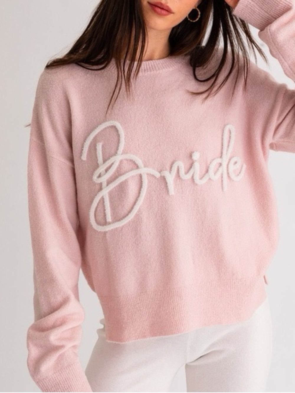 Le Lis Light Pink 'Bride' Crewneck Sweater